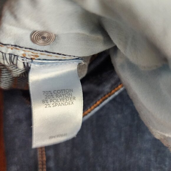 J Jill Jeans Womes Size 6 Blue Dark Denim High Rise Straight Leg Pockets Stretch - Picture 5 of 7